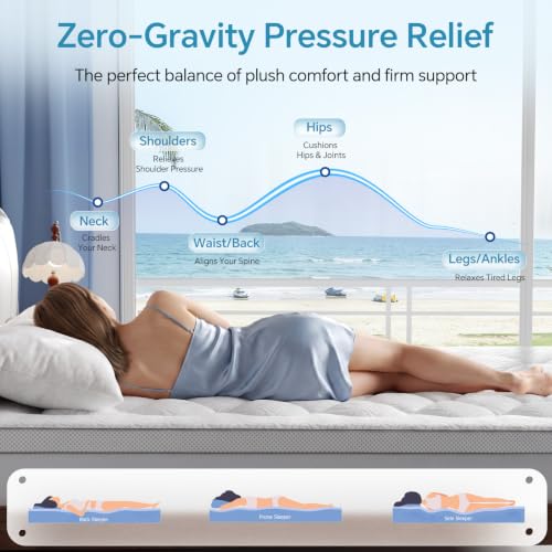 GHLPECYO King Mattress Topper, Viscose Derived from Bamboo, Pillow Top — view 3