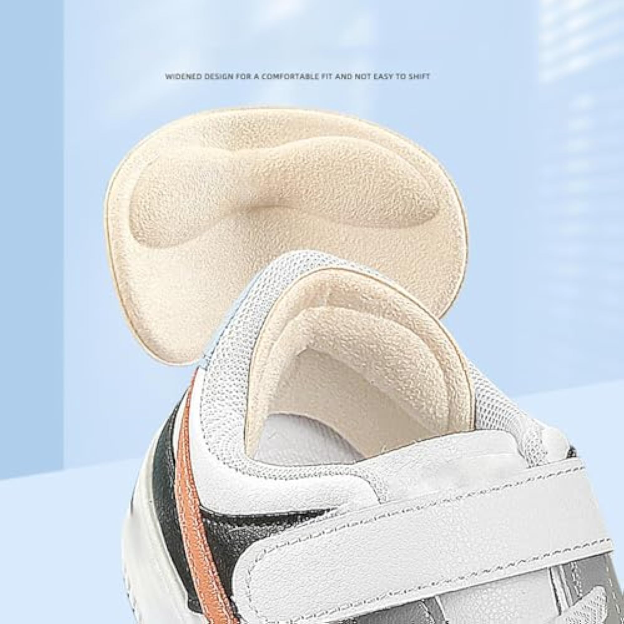 Protective Heel Cushion Pads for Oversized Shoes, Black