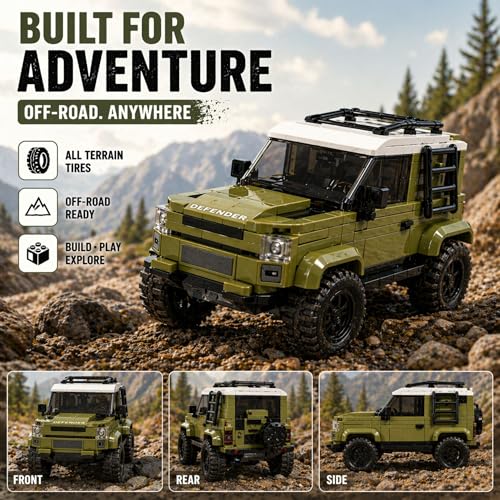 Image of GRIPZ Grid Car Building Blocks Set for Kids 6+ | DIY Construction Toy Vehicles | Educational STEM Building Kit | Creative Brick Toy Set for Boys & Girls (Warden XE)