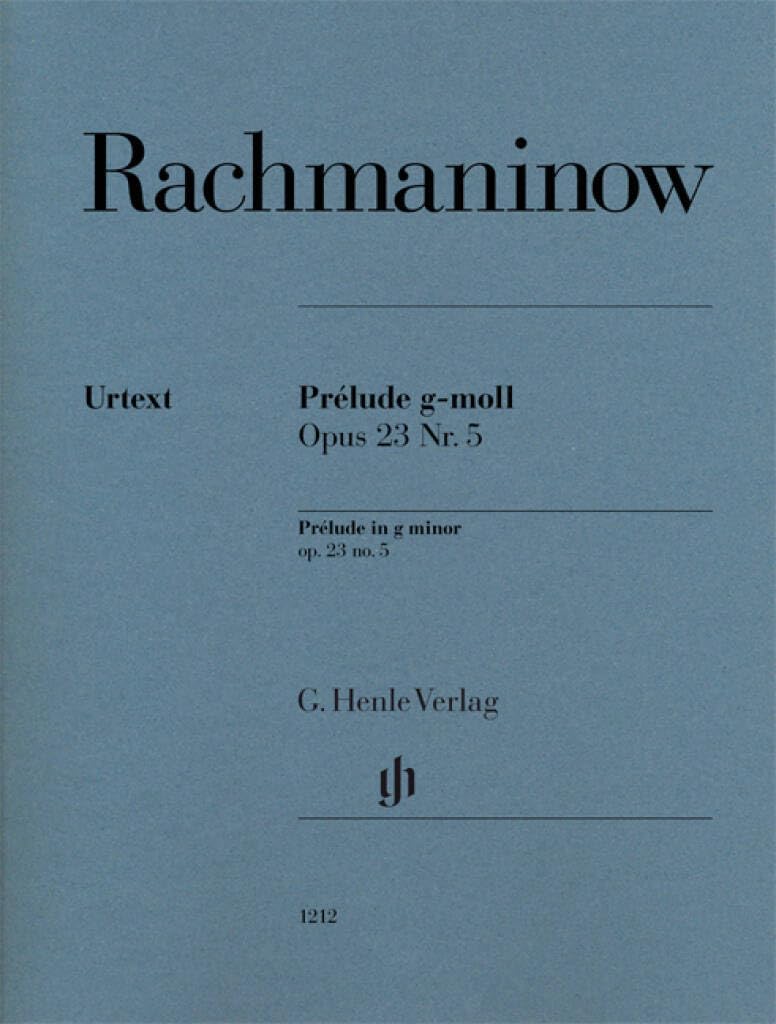 Prélude g minor op. 23 no. 5 - piano - ( HN 1212 ): Instrumentation: Piano solo