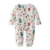 Newborn Baby Girl Clothes Onesies Outfits Infant Long Sleeve One-Piece Romper Zippers Jumsuit Footie