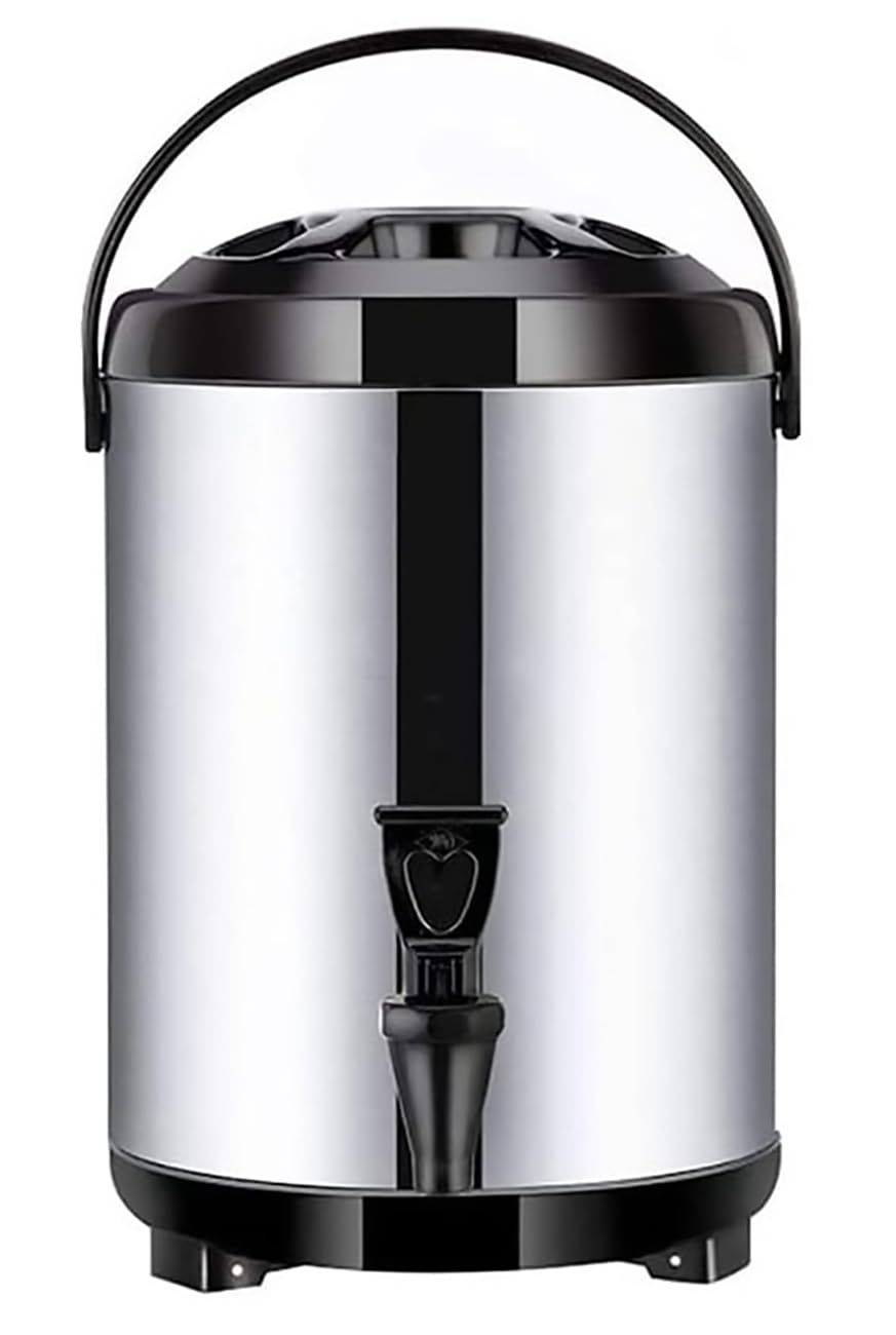 Dispensador de Bebidas aisladas, urna de Agua Caliente para Catering, dispensador de Bebidas Calientes de té de Acero Inoxidable con Grifo para café té Caliente, Leche fría, Jugo