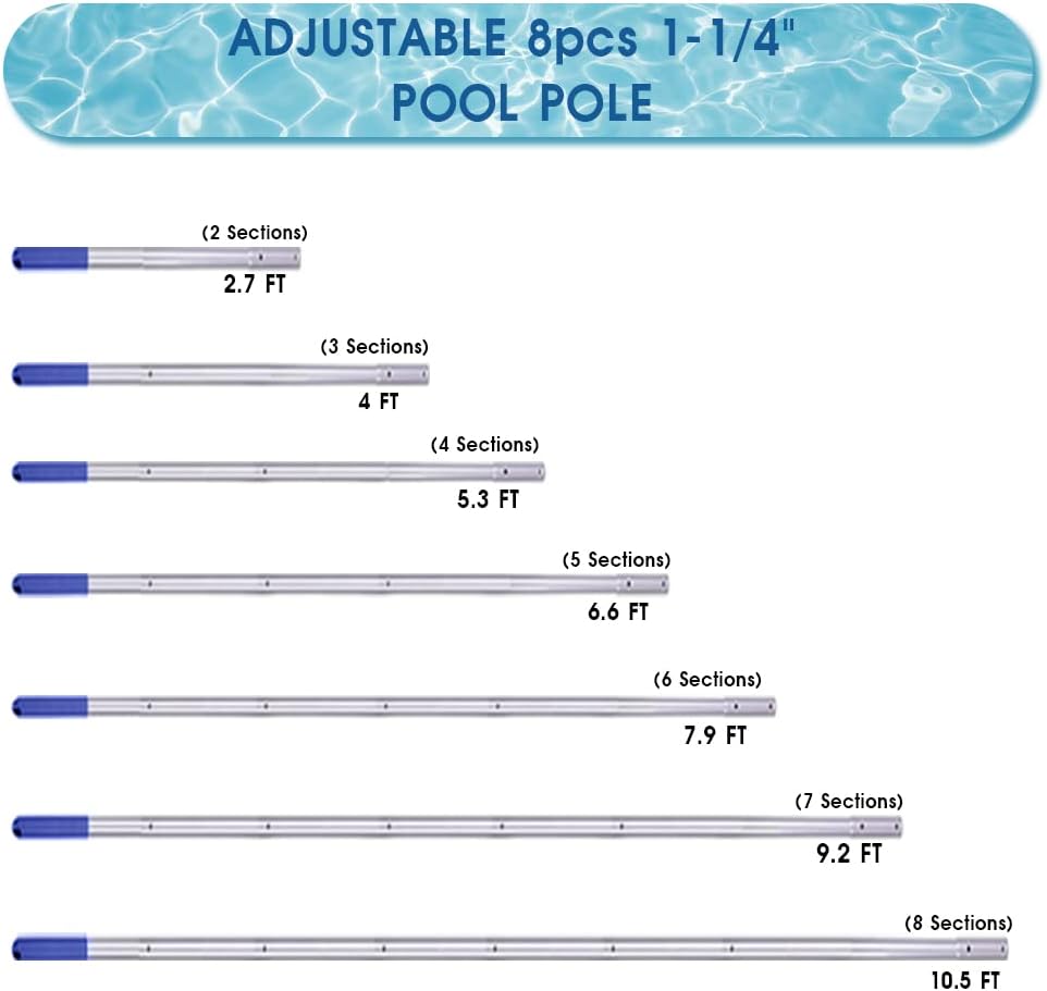 Pool Brush with 10ft Pole