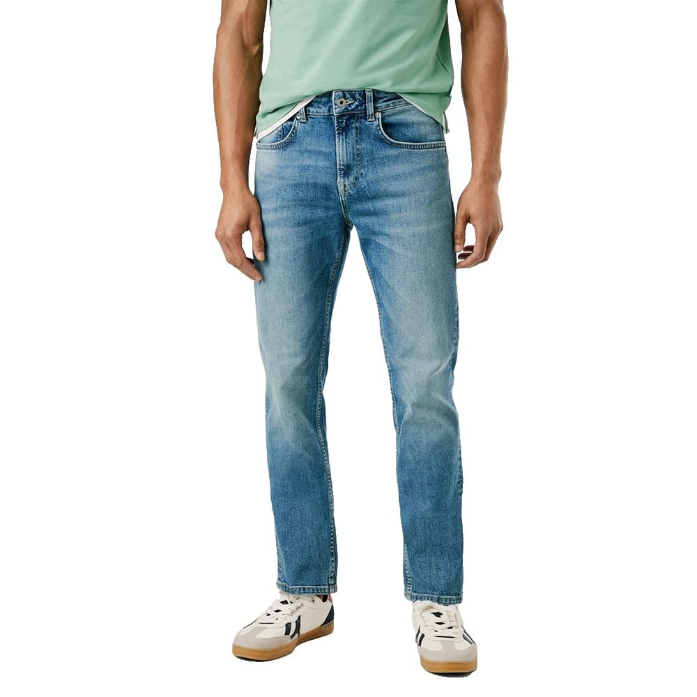 Pepe Jeans Men's Straight Jeans Cash Jeans, Blue(Denim-2AA), 33W/32L