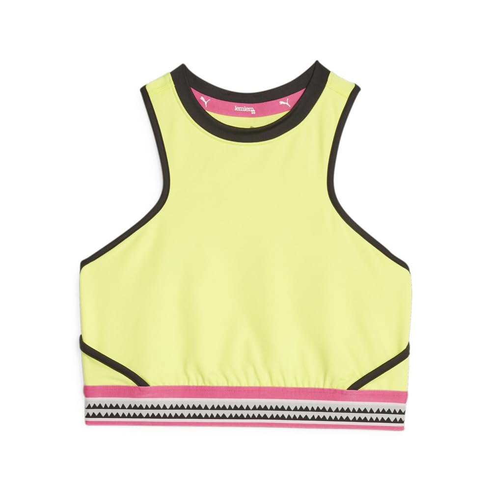 Puma Lemlem Crop Débardeur d'entraînement décontracté pour femme Jaune