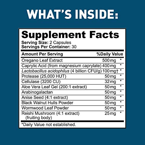Dr Tobias Candida Support - Extra Strength Candida Cleanse - with Herbs & Enzymes