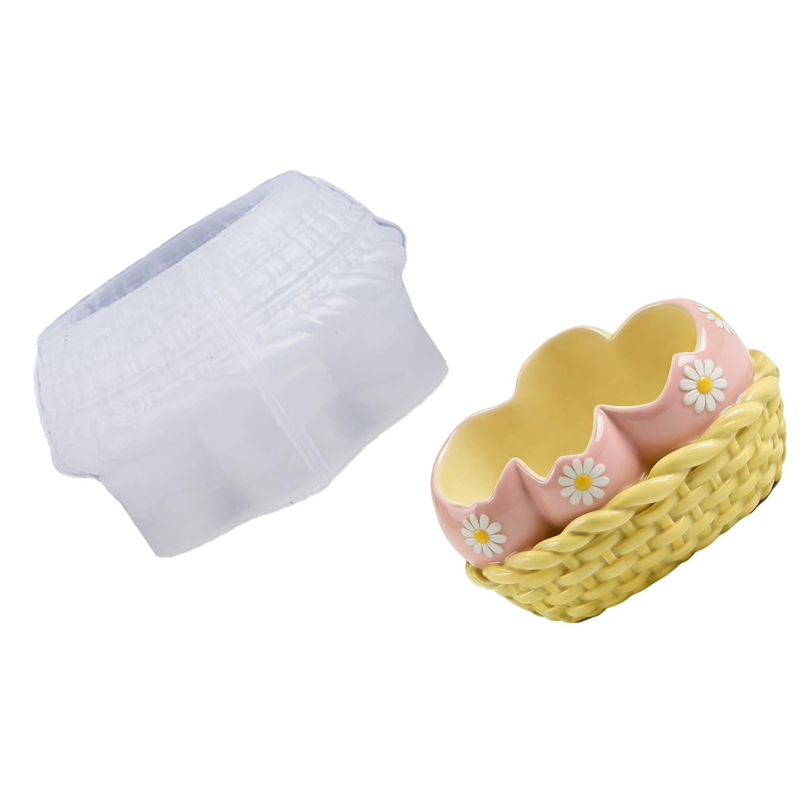 NEWFT Unique Eggs Shell Shaped Silicone Mold Perfect For Making Miniature Plant Pots Holders And Decorative Items