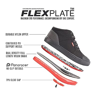 Chrome Industries Southside 3.0 Pro Sneakers - SPD Clipless Style Street and Mountain Bike Shoes with Panaracer Outsole, Night, 11