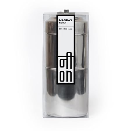 NION Madras Filter Coffee Maker | South Indian Drip Filter for Degree Kaapi | Stainless Steel | 300ml (3-