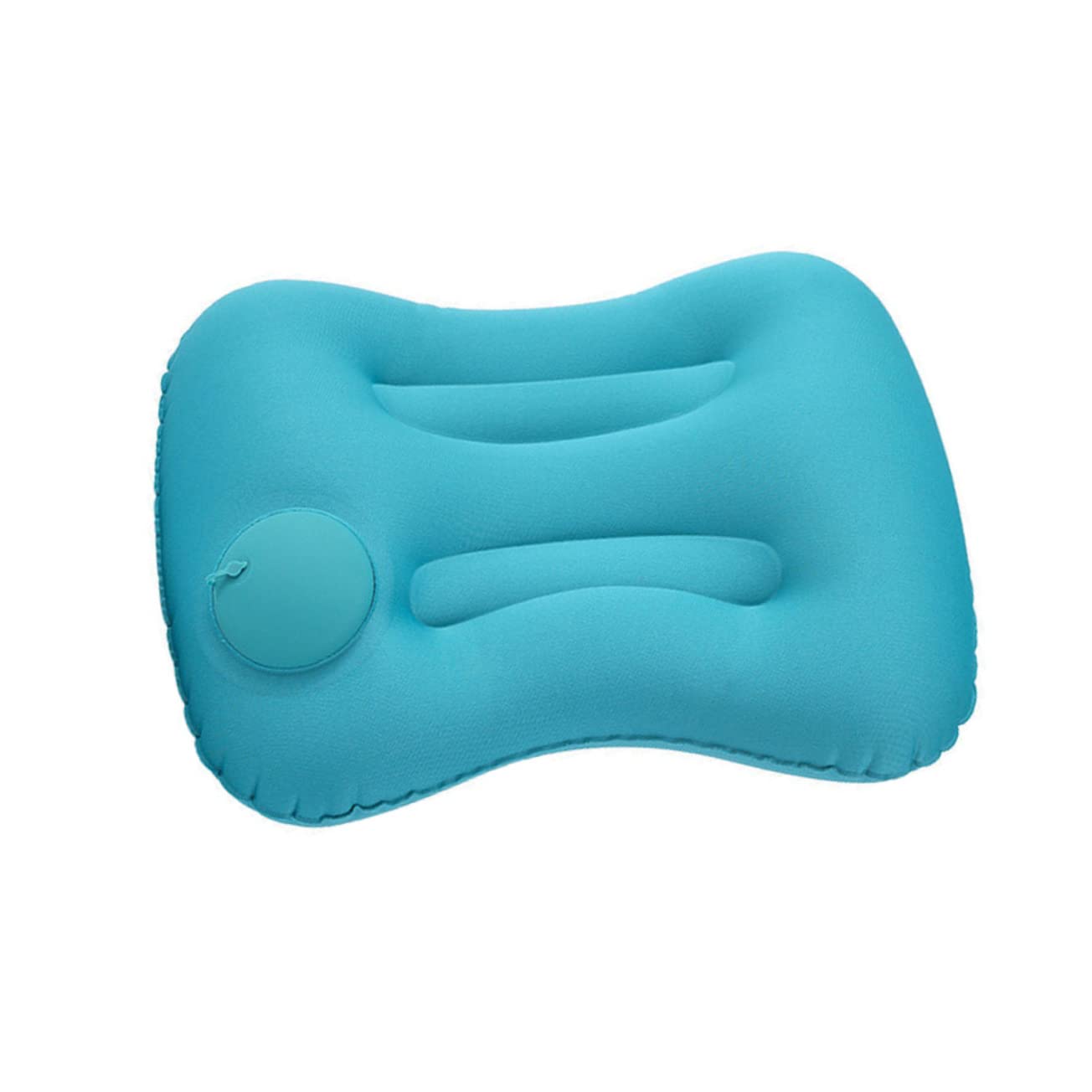 IWOWHERO Lightweight Inflatable Camping Pillow Comfortable Travel Cushion for for Airplanes Cars and Outdoor Activities Soft Peacock