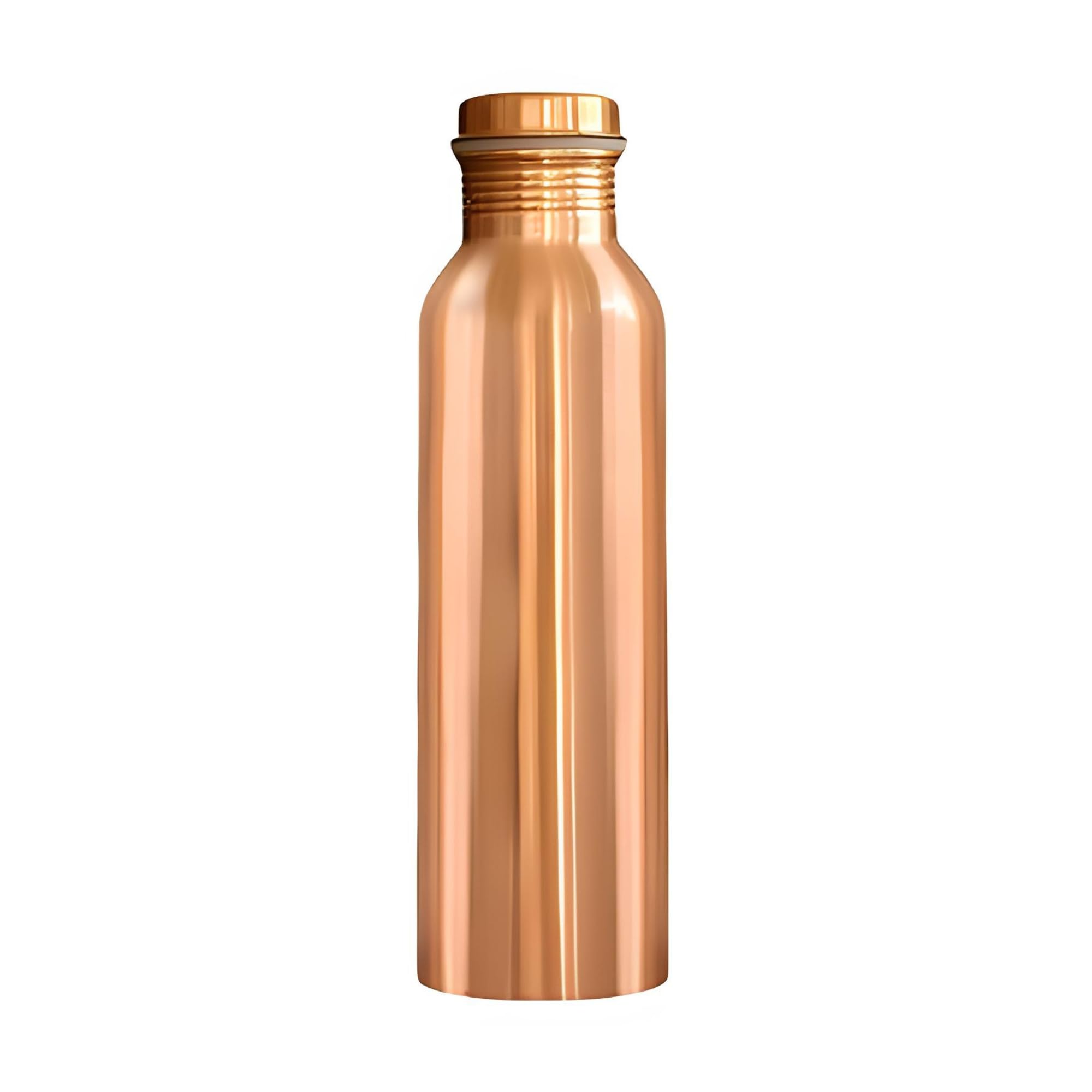 100% Pure Copper Water Bottle 1 Litre/tamba bottle 1 litre/Drinking Water bottle copper, Bottle for Sublimation (Brown, Pack of 1) (Matt Finish Lacquer)
