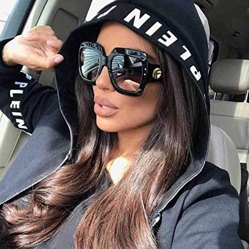FEISEDY Retro Trendy Square Sunglasses for Women Oversized Stylish Inspired Shades Vintage Desinger Sunglasses B22762