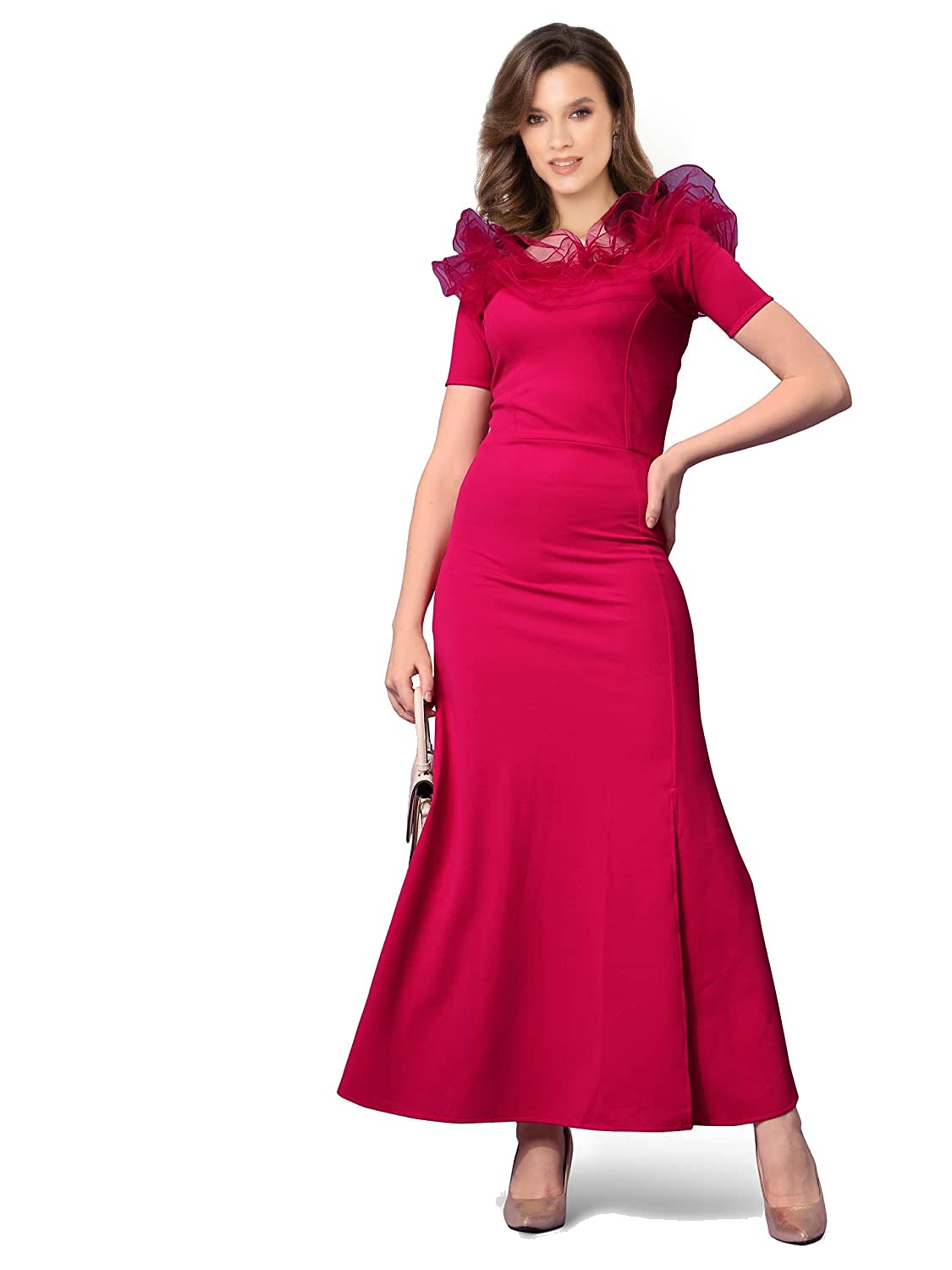 LookMarkWomen's Lycra Blend Tunic Maxi Dress