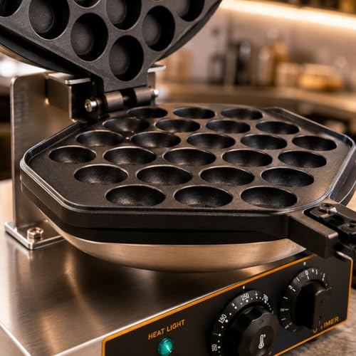 Image of Bubble Waffle Machine, Commercial Electric Egg Waffle Maker, Hong Kong Style Bubble Waffle Baker for Cafe Restaurant