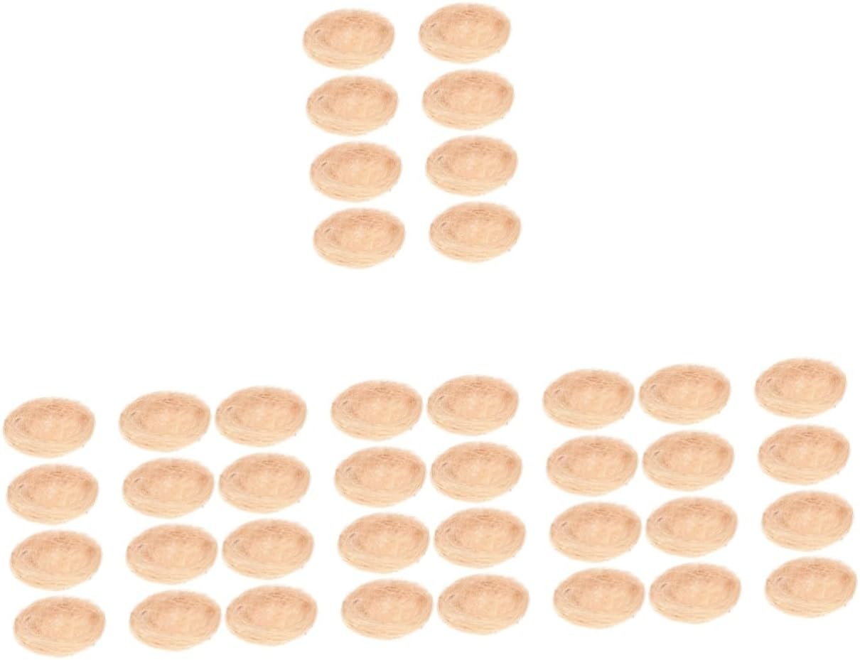 BESPORTBLE 40pcs Decorative Bird Nest Realistic Parakeet Nest for Garden Versatile Holiday Wedding Decor Material Lightweight for Candies Easter Supplies Soft Moss Finish