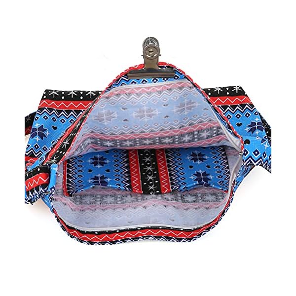 Covelin Women's Retro Large Size Canvas Shoulder Bag Hobo Crossbody Handbag Casual Tote Multicoloured-5