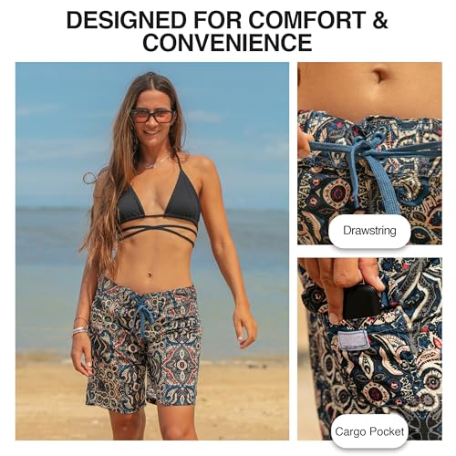 Image of Kanu Surf Women's Bisma Boardshorts, Navy, 2
