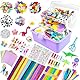 ZEIZHUBN 3000 Stück Bastelset Kinder DIY Bastelkoffer Kinder Basteln Alle in Bastelbox Bastelmaterial Pfeifenreiniger Scrapbooking Spielzeug Bastelbedarf für Mädchen Jungen 4 5 6 7 8 Jahre Geschenke