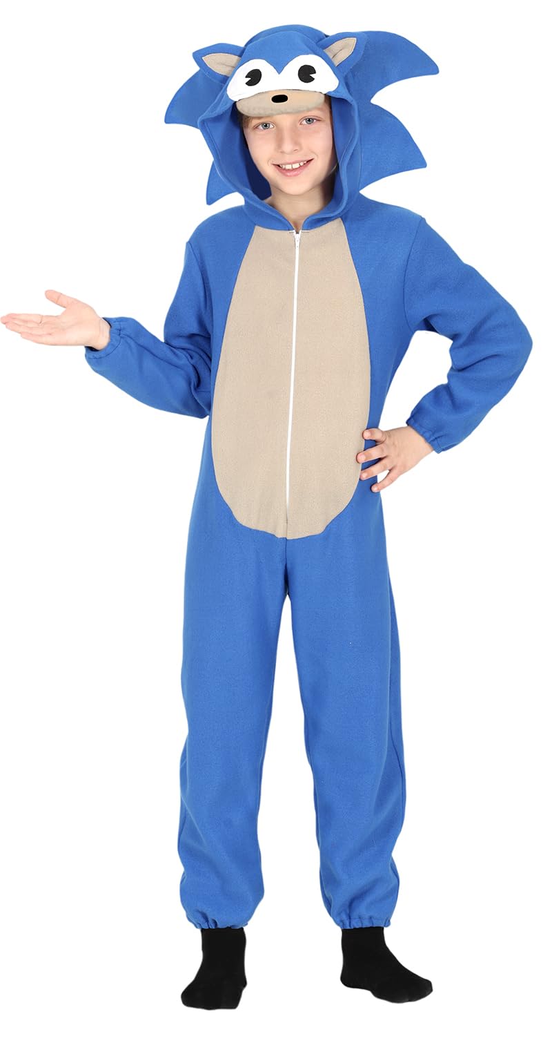 FIESTAS GUIRCA Disfraz de Erizo Azul para Niños - Mono de Erizo - Pijamas de animales Mono Disfraces para Niños