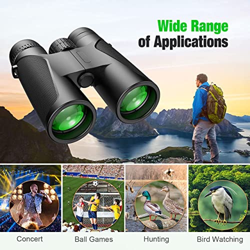 Fernglas, 12x42 HD wasserdichtes Fernglas, ausgestattet mit BAK4-Prisma-FMC-Objektiv, geeignet für Vogelbeobachtung… – Bild 6