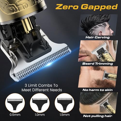 Fannas 1019 Hair Clippers For Men, Professional Hair Trimmer Barber Cordless Zero Gapped Hair Clippers thumb #2