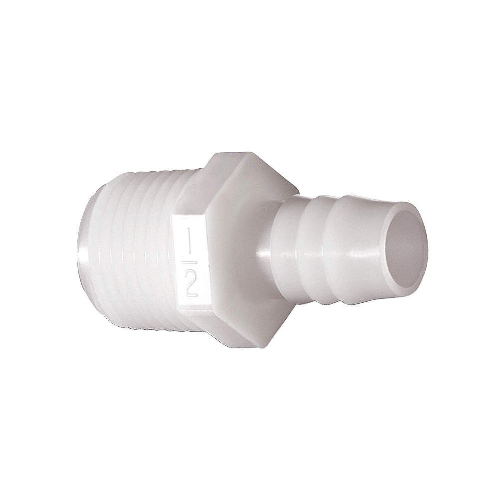Male Adapter, 5/8 x 1/2 In, Nylon, PK10 TA10810/N