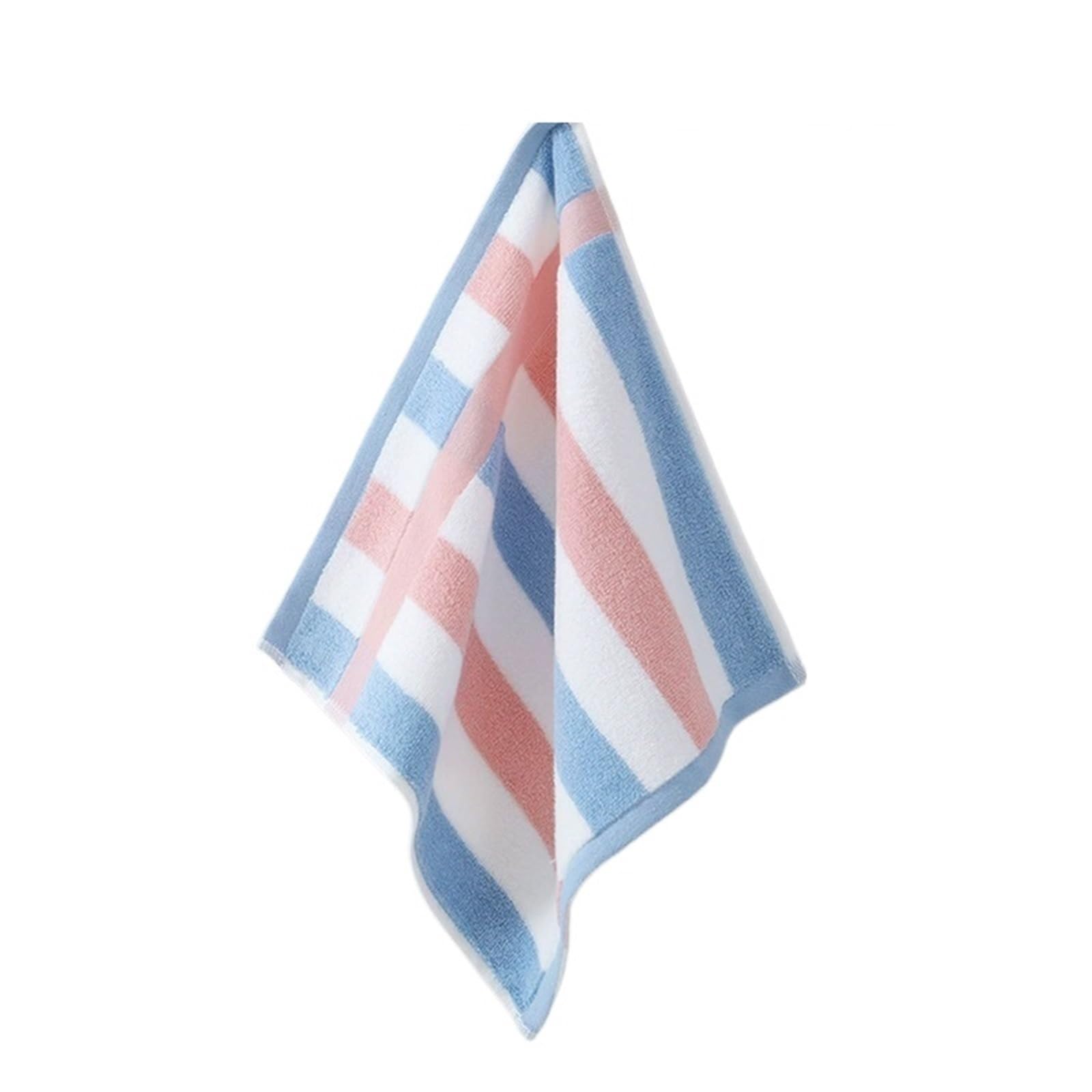 FGUJSUR Hand Towels 34x34CM Striped Pure Cotton Towels Soft Face Towel Bathroom Absorbent Hand Adult Household Wash(Pink)