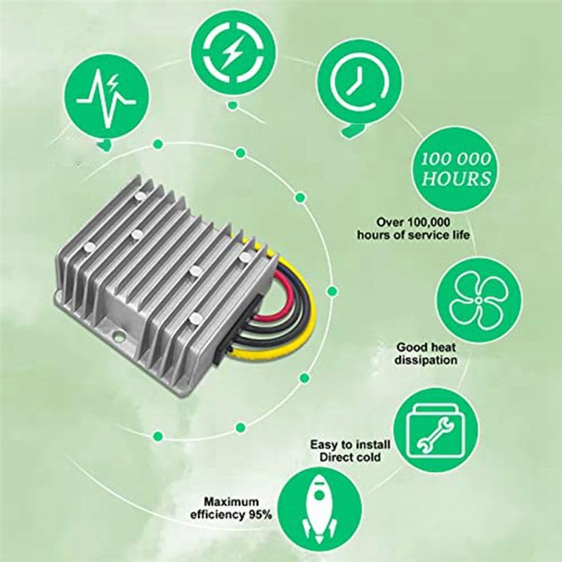 2-pak konwerter reduktora napięcia DC 36 V/48 V na 12 V 20 A 240 W automatyczny do wózka golfowego, klubu samochodu