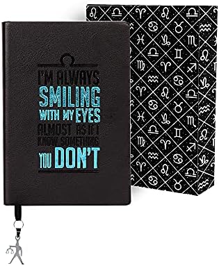 Doodle Zodiac Sign Libra Diary Notebook, Size B6,Ruled Pages,80 Gsm, Gift for Friend, Birthday Gift for Girlfriend, Boyfriend, Perfect Gift for Him, Her