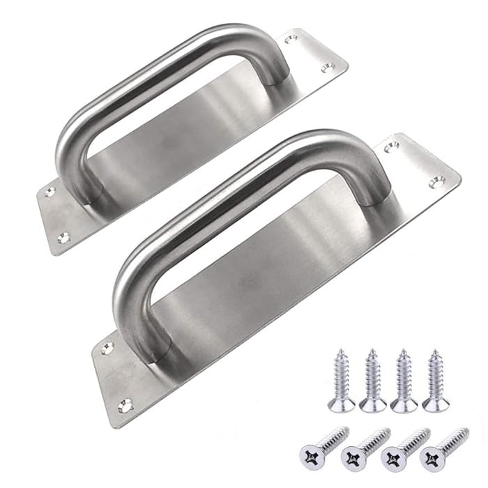 Buy Pull Push Door Plate Handle Stainless Steel Heavy Duty Barn Door