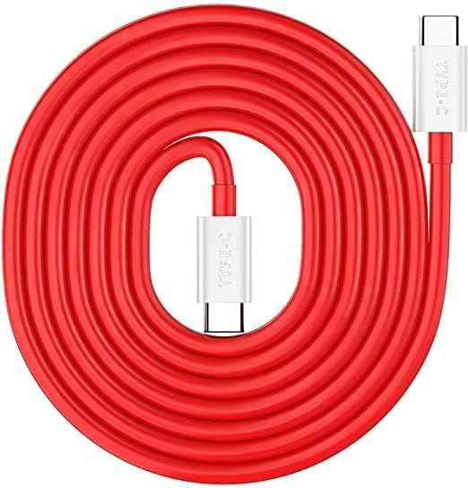 Image of 160w Type C to Type C Cable,SuperVooc /Dash Fast Charging Charger Cable Compatible for Oneplus 13 /13r /13s /12 /12r /11 /11r /10r,10t,10,10 pro,9 Pro,8,8T,7t,7t Pro,6,Nord,4,3,2,Ce Lite & More