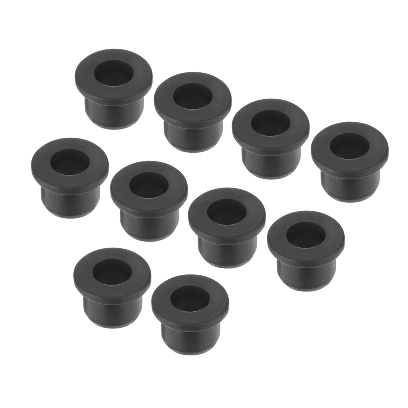 Bouchons Trou Silicone Noir - Lot De 4, Diamètre Montage 15 Mm, étanches Et Souples - Pour Boucher Trous, Tuyaux, Protéger Filetages - 11