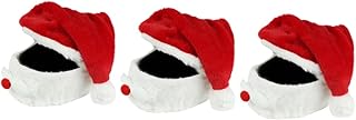 ibasenice Cobrir 3 Peças Chapéu De Capacete De Natal Capa De Capacete De Papai Noel Capacete De Motocicleta Chapéu De Natal Capa De Capacete De Pelúcia Capas De Capacete Engraçadas Capa De