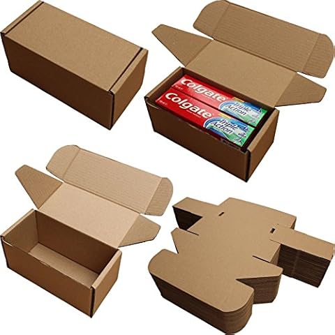 ☆ 8x4x4" (20cm x 10cm x 10cm) ☆ Shipping Storage Boxes Cardboard Postal MAILING Gift Packet Small Parcel☆ (10) Cover