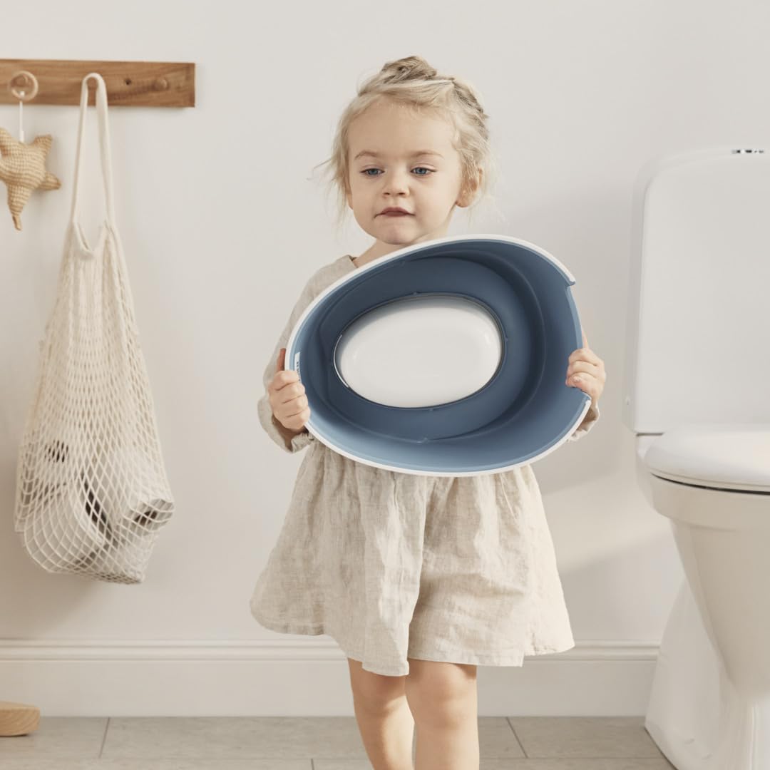Bundle of BabyBjörn Vasino Intelligente, Blu oltremare/Bianco + Gabello per Bambini, Blu oltremare/Bianco