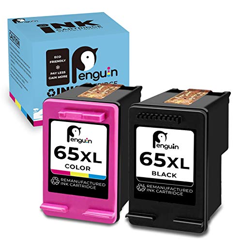 Penguin Remanufactured Printer Ink Cartridge Replacement for HP 65XL ,65 XL Used for Hp AMP Series:AMP 100 120 125 130 Deskjet Series:2622 2624 2652 Envy Series:5020 5030 (1 Black,1 Color) Combo Pack Penguin Remanufactured Printer Ink Cartridge Replacement for HP 65XL ,65 XL Used for Hp AMP Series:AMP 100 120 125 130 Deskjet Series:2622 2624 2652 Envy Series:5020 5030 (1 Black,1 Color) Combo Pack