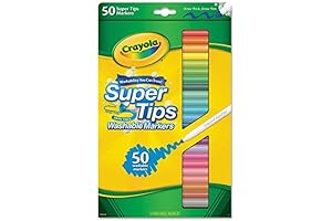 Crayola Super Washable Markers 50 Count: Washable Markers Brimming with Vibrant Hues
