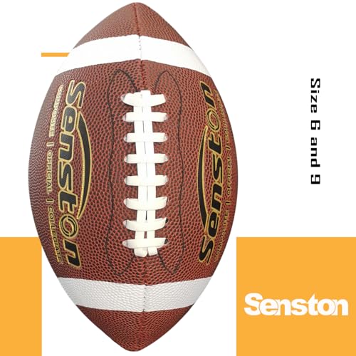 Image of Senston Football Official Size 9 / PVC Composite Leather High School Size Football with Pump