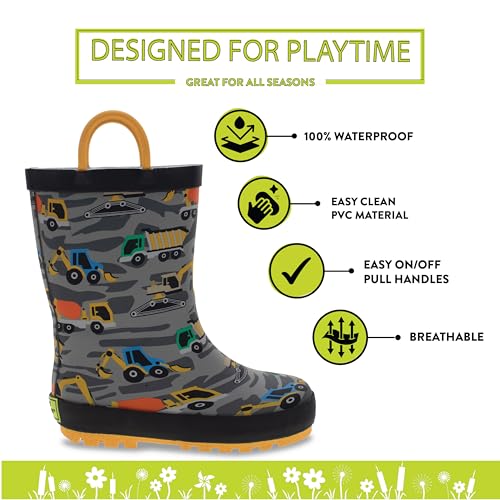 Image of Western Chief Kids Ladybug Rain Boot(Toddler /Little Kid /Big Kid) | Built for outdoor play, pull-on loops for self-dressing, comfort EVA insole, rubber traction outsole, toddler to big kid size