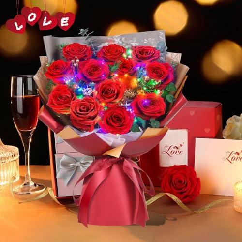 ADDWel Preserved Roses Gifts for Women, Flowers Bouquet in a Box That Lasts Years - Eternal Roses Gifts for Birthday Anniversary - Image 5
