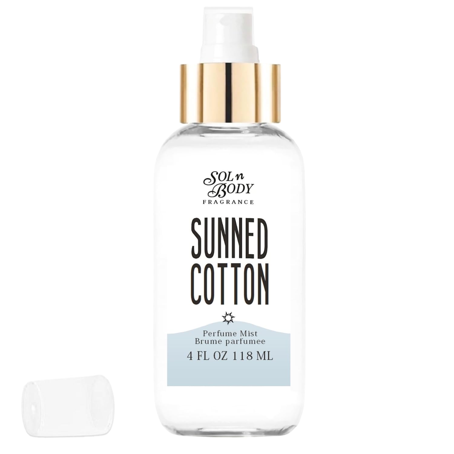 SUNNED COTTON Body & Hair Cologne Mist the Fresh Nostalgic Scent of Warm Cotton Drying on the Line - with Skin-Friendly Plant Extracts | Great Gift or Stocking Stuffer