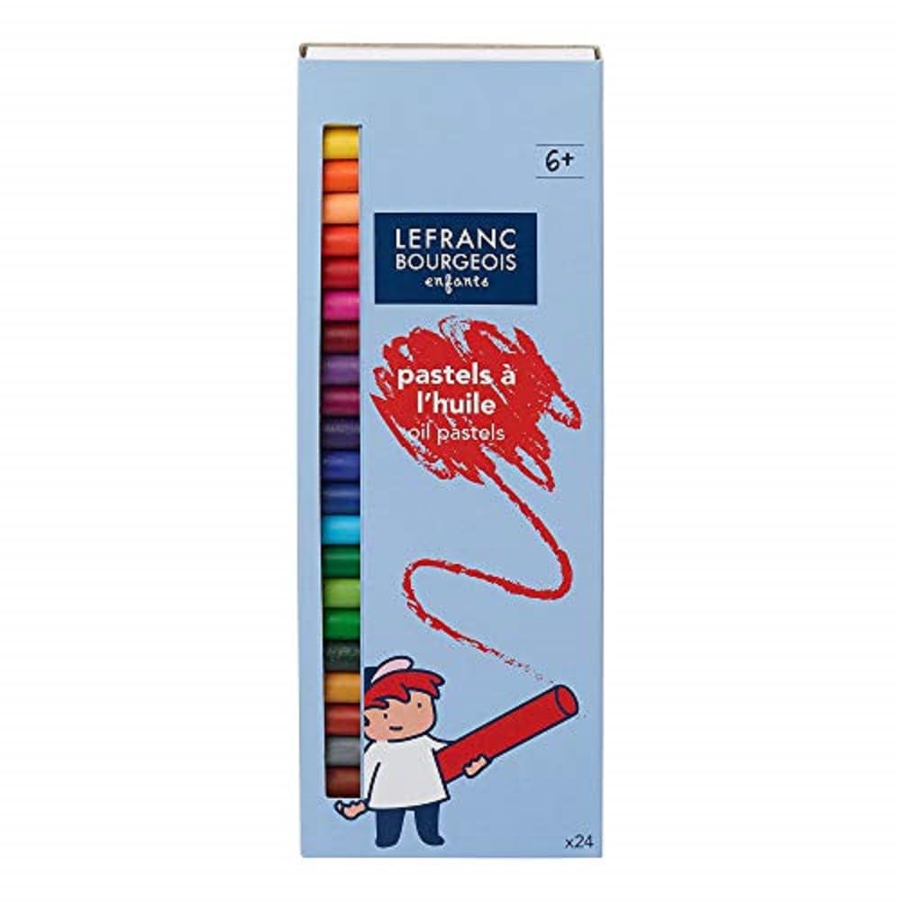 Lefranc & Bourgeois assortment de 12 oil pastels, 8 mm, multicoloured, 24 farbige Ölpastellen - ∅ 8 mm