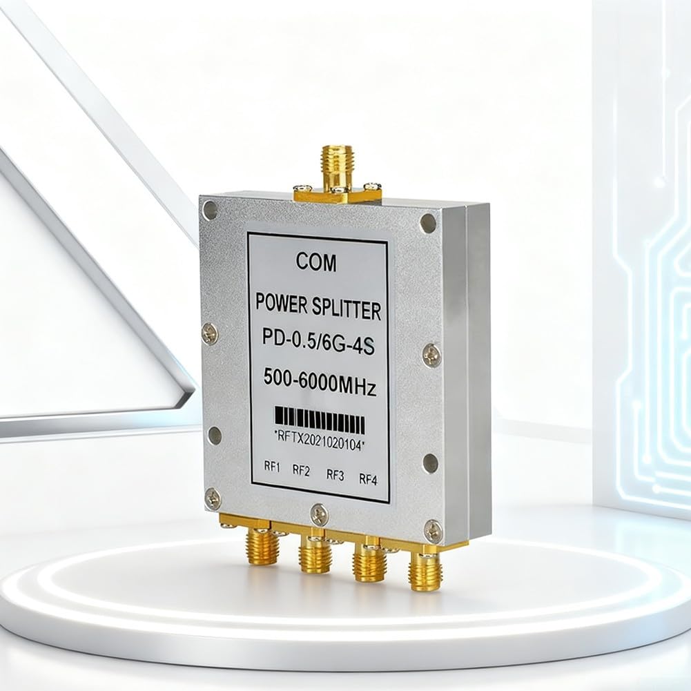 Aleación RF divisor de potencia 4 vías alto aislamiento diseño (0.5-6G)