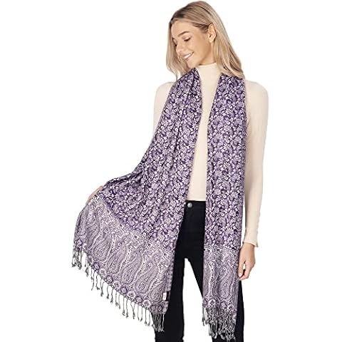 LOVARZI Winter Scarfs Pashmina Purple - Gifts for Women - Pashmina Scarfs for Ladies - Women’s Christmas Presents Gifts - Purple Pashmina Scarfs for Ladies - Women’s Christmas Presents Gifts Cover