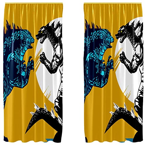 Rideaux dinosaures 139x213 cm légers pour bloquer les regards indiscrets avec style - 2