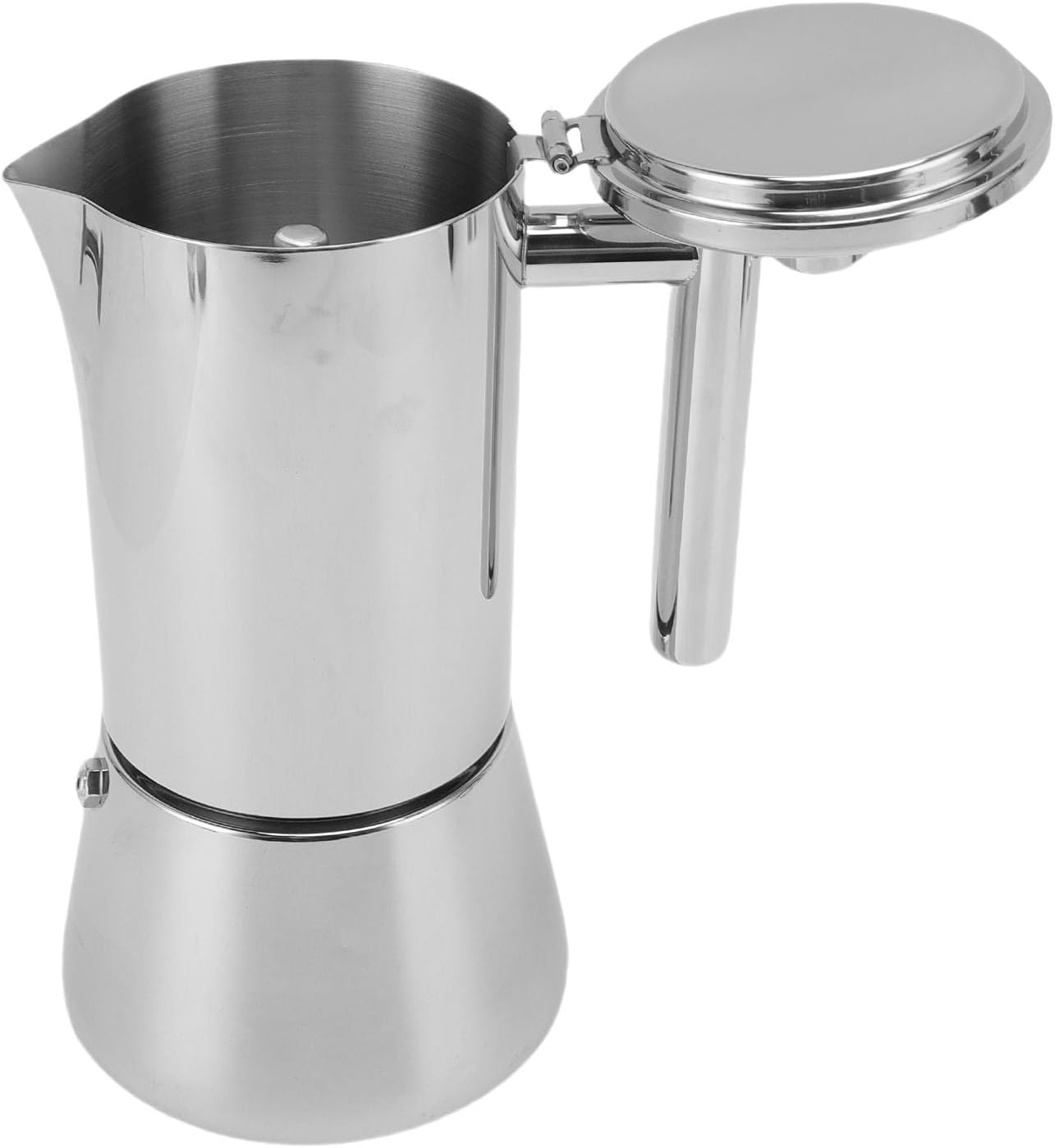 6 Cup Stovetop Maker Pot Italian Coffee Maker with 304 Stainless Steel for Induction Gas Electric Stoves Home Party Camping,6 Cups, Induction Gas Stove Compatible