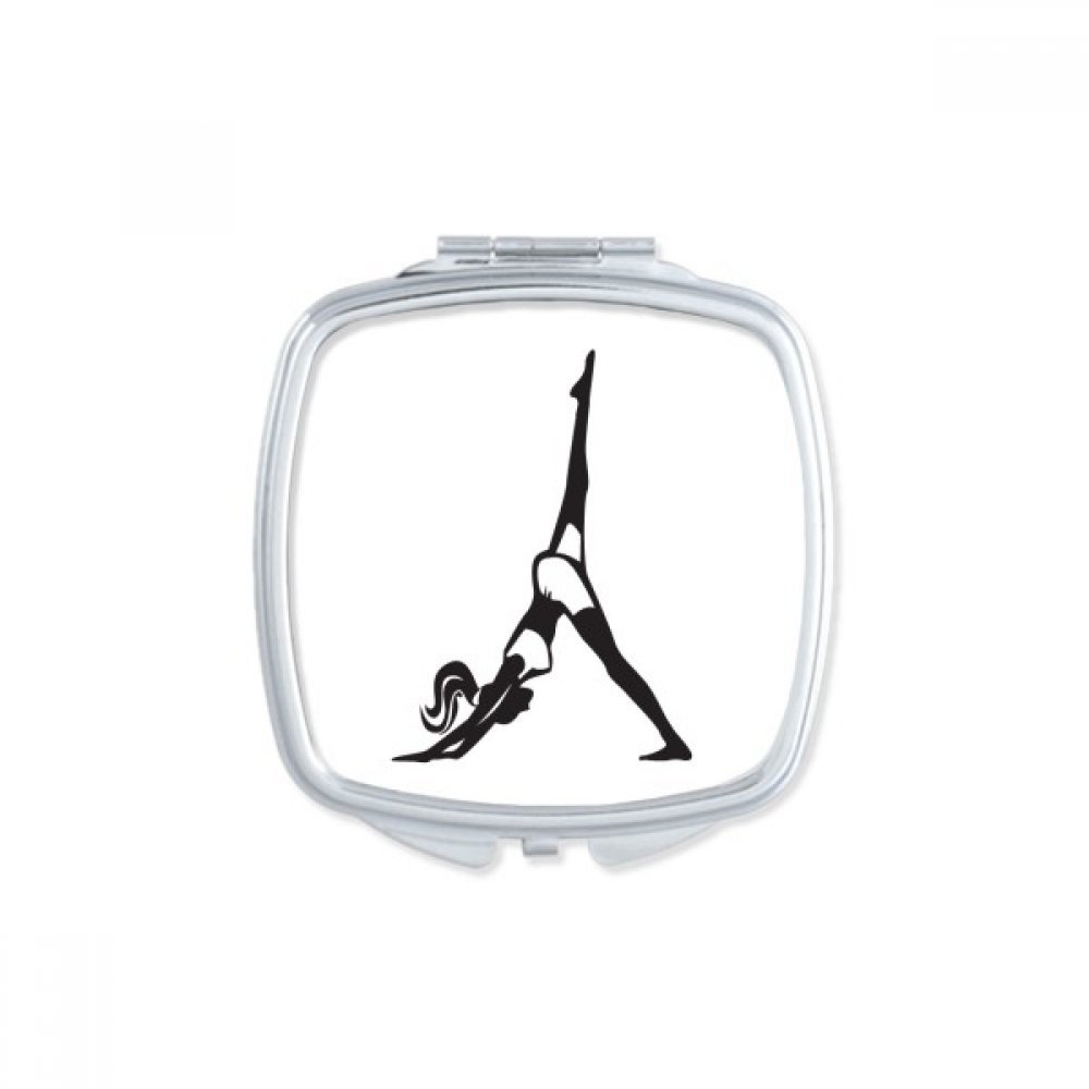 Miroir de poche rectifi&eacute; carr&eacute; pour maquillage nomade actif