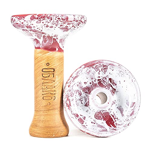 Hookah Bowl Oblako Phunnel M (Marble - Red Wine/White) Shisha Nargile Pipe Accessories