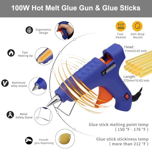 Image of 139PCS Dent Puller Kit - Paintless Dent Removal PDR Kit with 2-in-1 Slide Hammer, Bridge Puller & 100W Glue Gun, 62 Tabs Car Dent Repair Tool Set for Hail Damage & Door Dings
