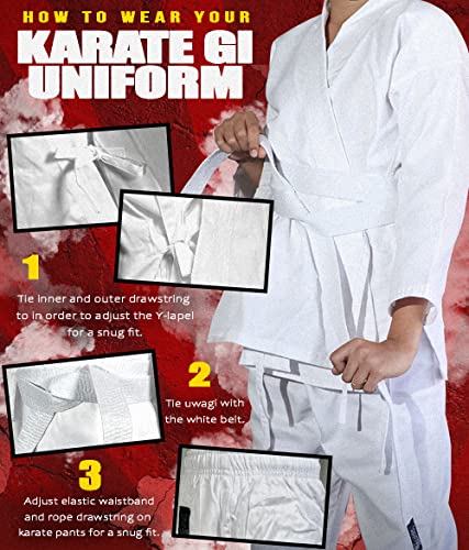 Intellifun Karate Uniform With Belt For Kids Durable Student Karate Gi Martial Arts Uniform thumb #3
